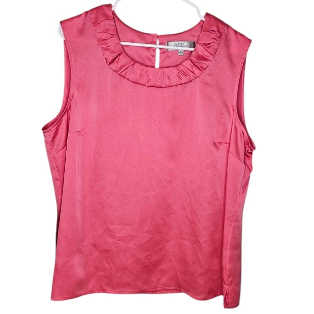 Kasper Seperates Sleeveless Ruffled Neckline XL